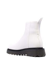 weiße Chelsea Boots aus Leder von Off-White