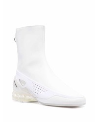 weiße Chelsea Boots aus Leder von Raf Simons