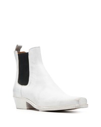 weiße Chelsea Boots aus Leder von Buttero