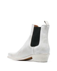 weiße Chelsea Boots aus Leder von Buttero