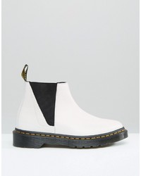 weiße Chelsea Boots aus Leder von Dr. Martens