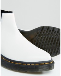 weiße Chelsea Boots aus Leder von Dr. Martens