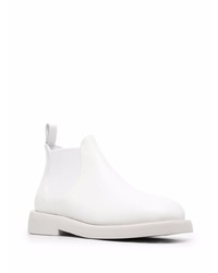 weiße Chelsea Boots aus Leder von Marsèll