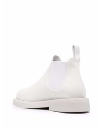 weiße Chelsea Boots aus Leder von Marsèll