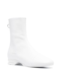 weiße Chelsea Boots aus Leder von Raf Simons