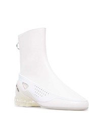 weiße Chelsea Boots aus Leder von Raf Simons