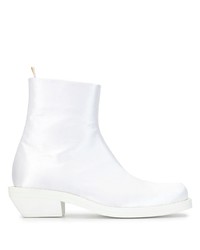 weiße Chelsea Boots aus Leder von MM6 MAISON MARGIELA