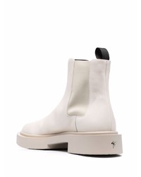 weiße Chelsea Boots aus Leder von Giuseppe Zanotti