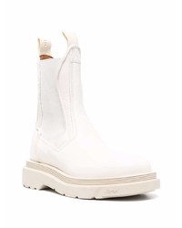 weiße Chelsea Boots aus Leder von Buttero