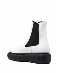 weiße Chelsea Boots aus Leder von Lanvin