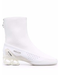 weiße Chelsea Boots aus Leder von Raf Simons