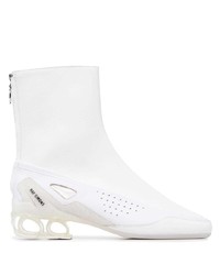 weiße Chelsea Boots aus Leder von Raf Simons