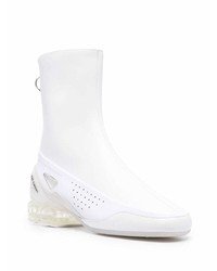 weiße Chelsea Boots aus Leder von Raf Simons