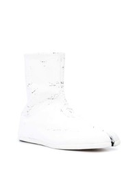 weiße Chelsea Boots aus Leder von Maison Margiela