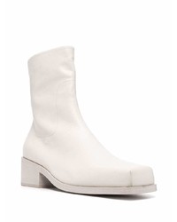 weiße Chelsea Boots aus Leder von Marsèll