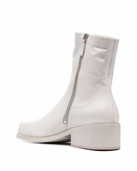 weiße Chelsea Boots aus Leder von Marsèll