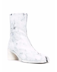 weiße Chelsea Boots aus Leder von Maison Margiela