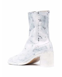 weiße Chelsea Boots aus Leder von Maison Margiela