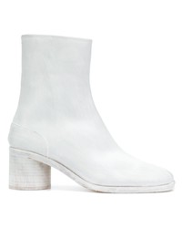 weiße Chelsea Boots aus Leder von Maison Margiela