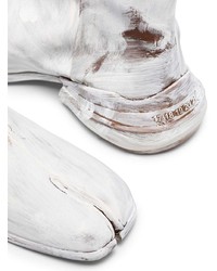 weiße Chelsea Boots aus Leder von Maison Margiela