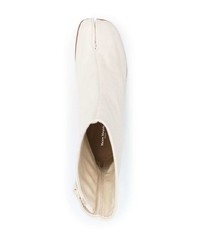 weiße Chelsea Boots aus Leder von Maison Margiela