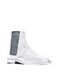 weiße Chelsea Boots aus Wildleder von Maison Margiela