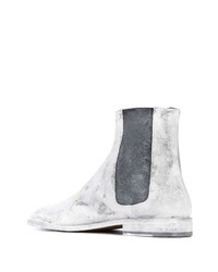 weiße Chelsea Boots aus Wildleder von Maison Margiela