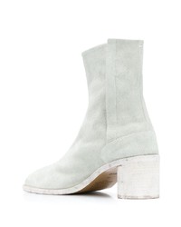 weiße Chelsea Boots aus Wildleder von Maison Margiela