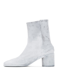 weiße Chelsea Boots aus Wildleder von Maison Margiela