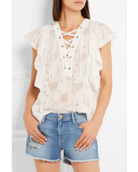 weiße Chiffon Bluse von IRO