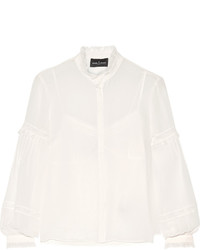 weiße Chiffon Bluse von Needle & Thread
