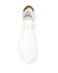 weiße Chukka-Stiefel aus Leder von Saint Laurent