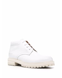 weiße Chukka-Stiefel aus Leder von Common Projects