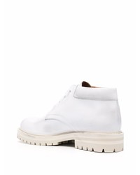 weiße Chukka-Stiefel aus Leder von Common Projects