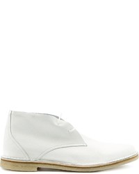 weiße Chukka-Stiefel aus Leder von Pierre Hardy
