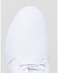 weiße Chukka-Stiefel aus Segeltuch von Asos