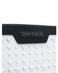 weiße Clutch Handtasche von Jimmy Choo