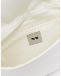 weiße Clutch von Asos