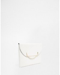 weiße Clutch von Asos