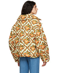 weiße Daunenjacke mit Blumenmuster von Tanner Fletcher