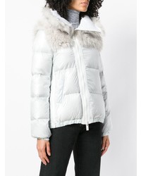 weiße Daunenjacke von Sacai