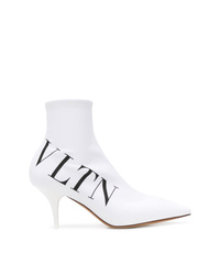 weiße elastische Stiefeletten von Valentino