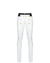 weiße enge Hose aus Leder von Andrea Bogosian
