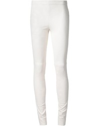 weiße enge Hose aus Leder von Plein Sud Jeans