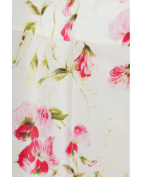 weiße enge Hose mit Blumenmuster von RED Valentino