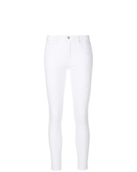 weiße enge Jeans mit Blumenmuster von Steffen Schraut