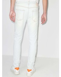 weiße enge Jeans mit Destroyed-Effekten von purple brand