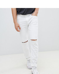 weiße enge Jeans mit Destroyed-Effekten von Heart & Dagger