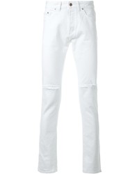 weiße enge Jeans mit Destroyed-Effekten von Hl Heddie Lovu