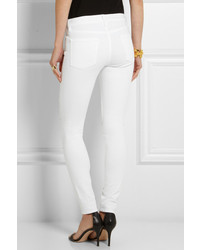 weiße enge Jeans mit Destroyed-Effekten von Frame